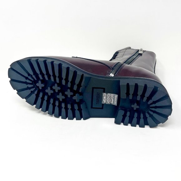 Thursday Boot Womens Burgundy Combat Handcrafted Leather - Picture 5 of 5